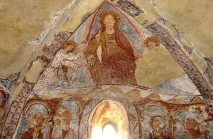 Фрагмент фрески в церкви Денсуш